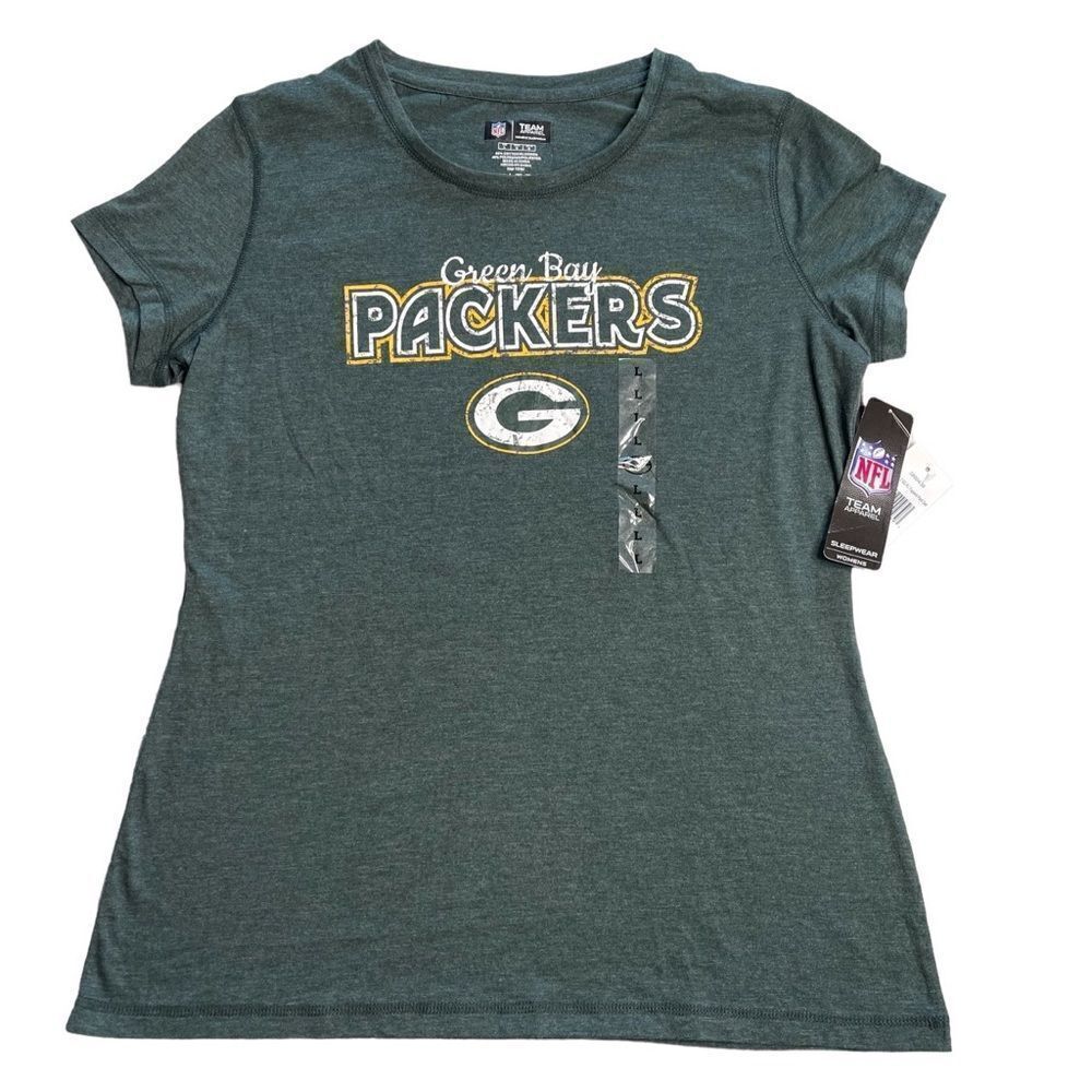 New!! Green Bay‎ Packers NFL Team Apparel Womens Sleepwear T Shirt Size Large